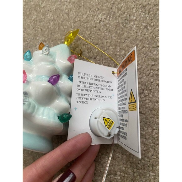 Merry Moments Ceramic Christmas Tree Nostalgic Ornament Blue NWT - Picture 8 of 10